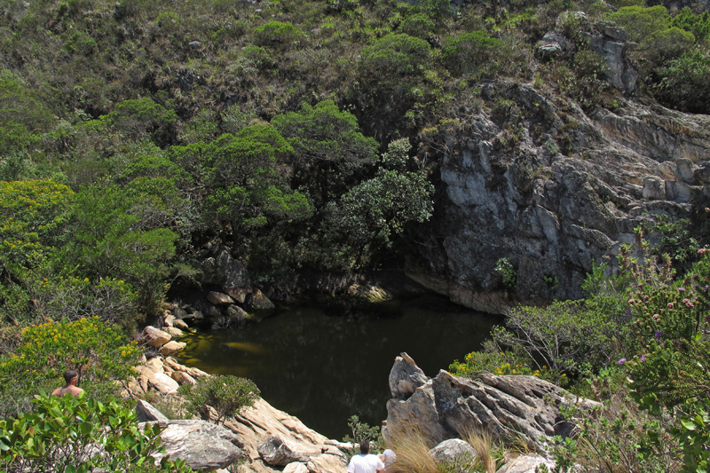 Poço do Pulo no córrego Boqueirão