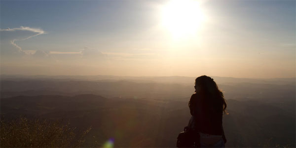 Por do sol no topo do mundo