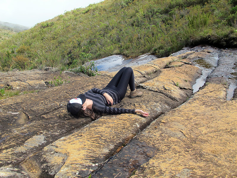 Cachoeira ao longo da trilha no Pico da Bandeira