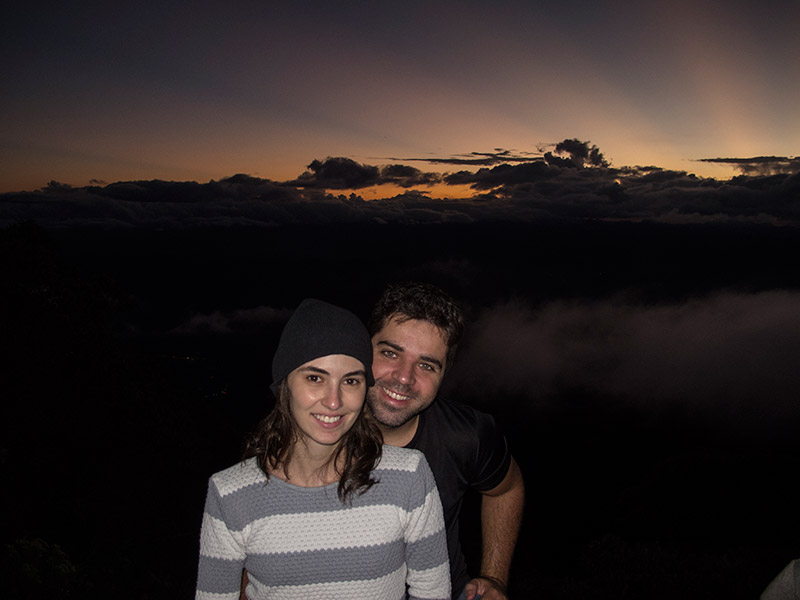 Por do sol no acampamento Tronqueira, no pico da bandeira